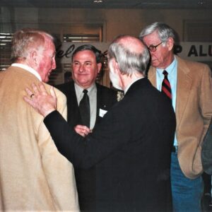 1961 Bill Grigsby Bob Berkebile Dwight Teter Terry Mann in 2004 at SigEp Business Lunch