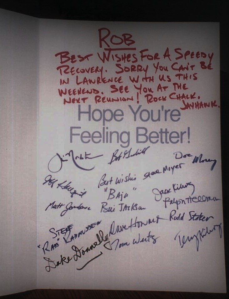 1969 -- Homecoming Get Well Card to Rob