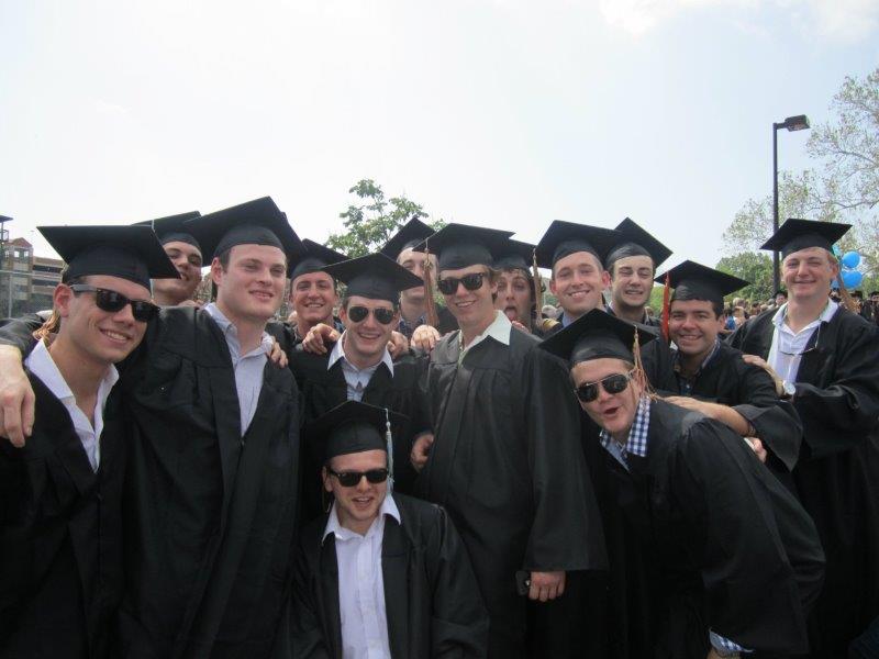 2011 -- Graduation - Jeff Yacos, Sam Findlay, Kyle Millard, Dan Rosenak, Jake Winters, Dallas Mildfelt, Jamie Westerman, Nick Elster, Jeff Brown, Spencer Boland, Shaun Bell, Nick Carrol