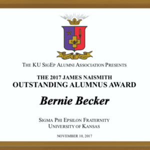 1971 Bernie Becker 2017 Alumnus of the Year