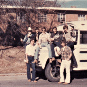1976 Bus Ride to K State Len Weinand John Baker Bob Allen Tom Gray Jack Moorhead Harold Lamb Mike Mealman