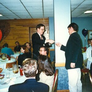 1995 Scholarship Dinner Tom Gray Brandon Jones