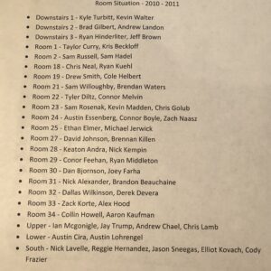 2010 Room List 1