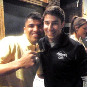2012 Professional Boxer and KU SigEp Brother Victor Ortiz and Gordon Reiz