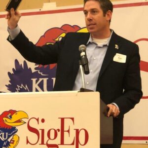 2017 Business Lunch Brian Hanni Voice of the Jayhawks