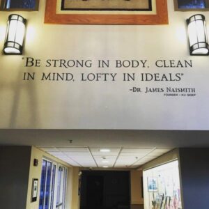 2018 David Accurso Painting James Naismith Quote in Front Entry