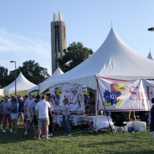 2019 Recent Graduate KU Football Tailgate Tent on the Hill