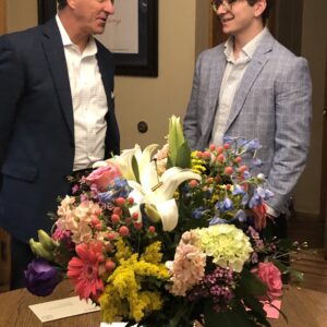 2019 Sysco Chairman President CEO Tom Bene with Barret Dover